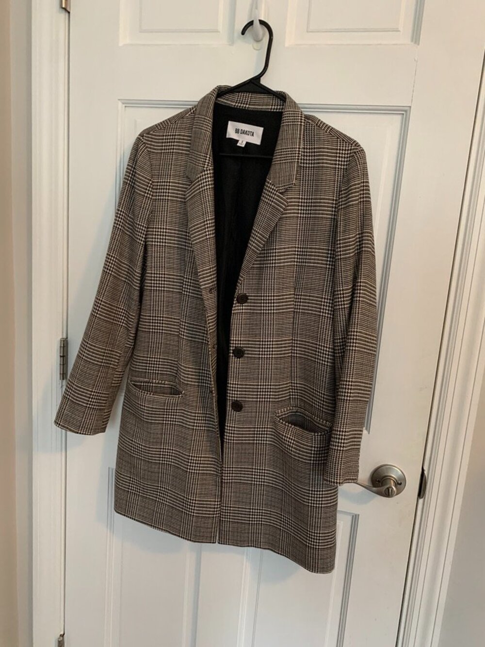 Anthropologie Plaid Blazer Button up Jacket Size S Oversized - Picture 5 of 5